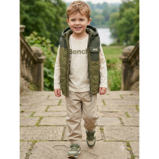 J15566: Boys Bench Padded Gilet, Top & Denim Jean Outfit (2-6 Years)